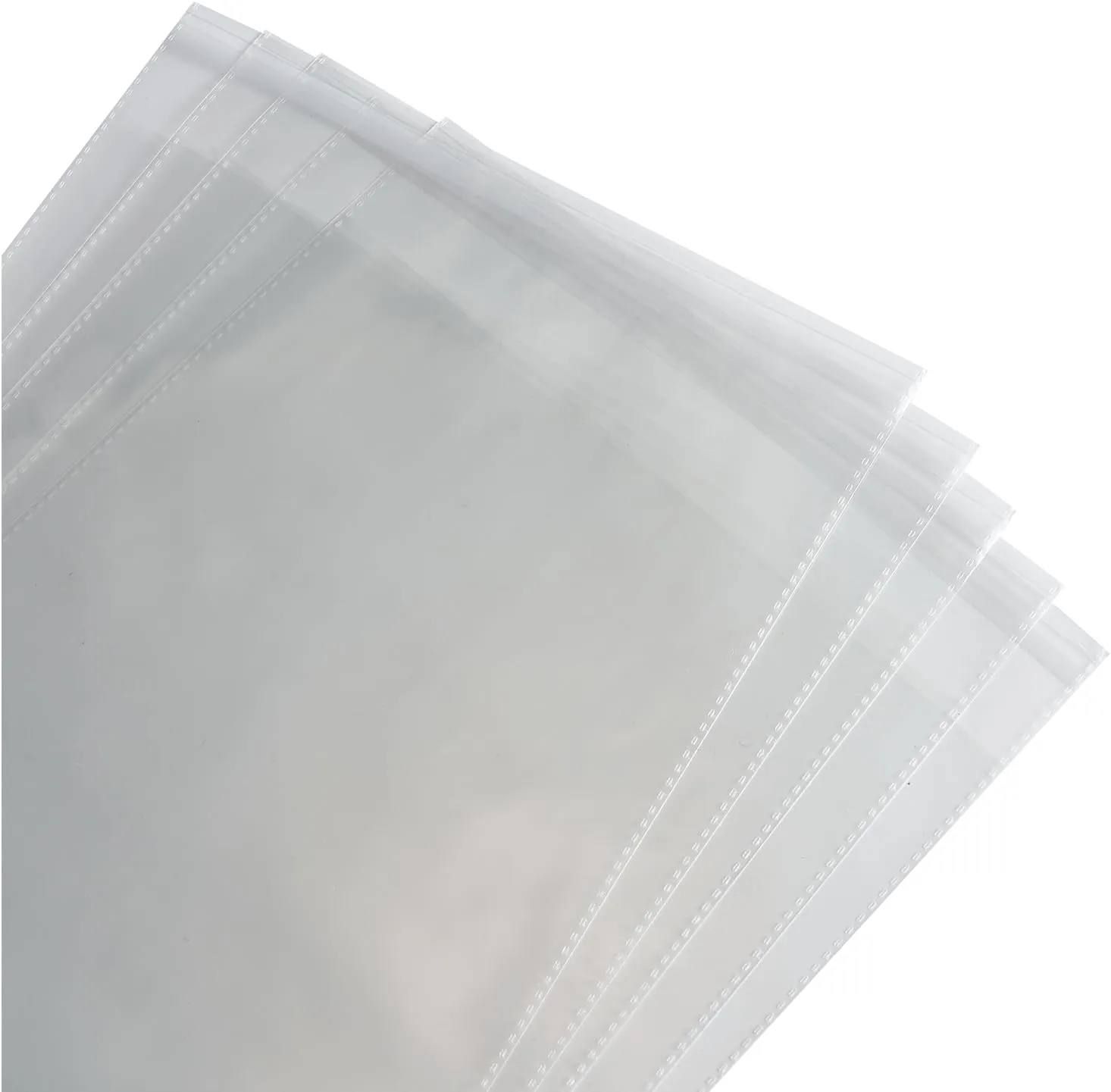 100 Count 12x16 Inch Clear Poly Bags for Packaging Clothing Shirts Self Seal Cellophane Plastic Bags