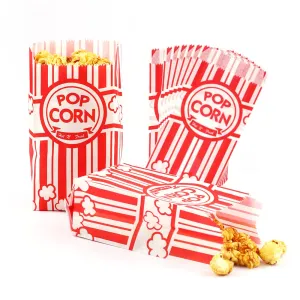 1000 Pcs 1 OZ Popcorn Bags Red and white Bulk Popcorn Bags for individual servings Small Paper Bag for Movie, Theater, Carnival Party, Decorations (1000)