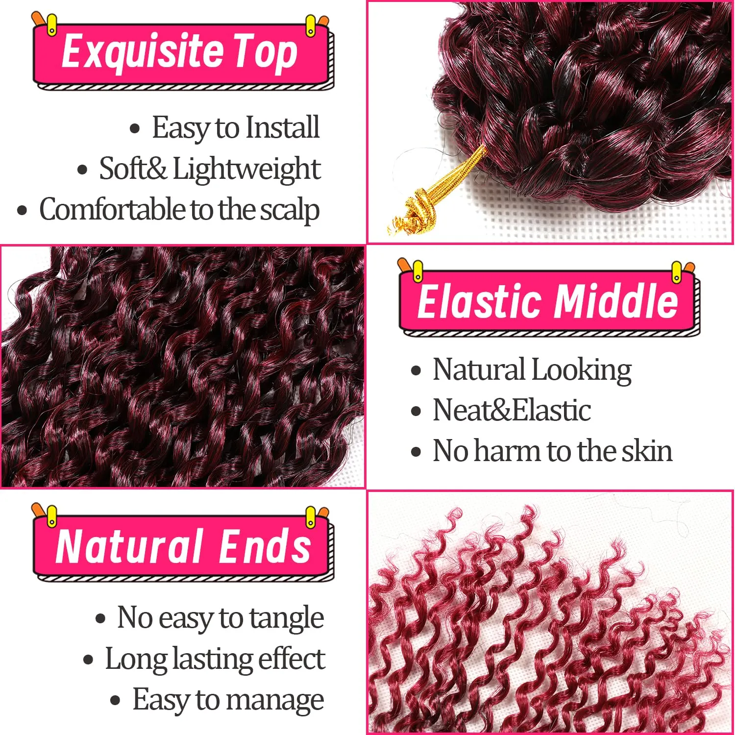 12 Inch Short Passion Twist Hair 6 Bundles Marlybob Kinky Curly Crochet Hair for Black Women Jerry Curly Braiding Hair (6 Bundles 12 Inch, 1B/Burgundy)