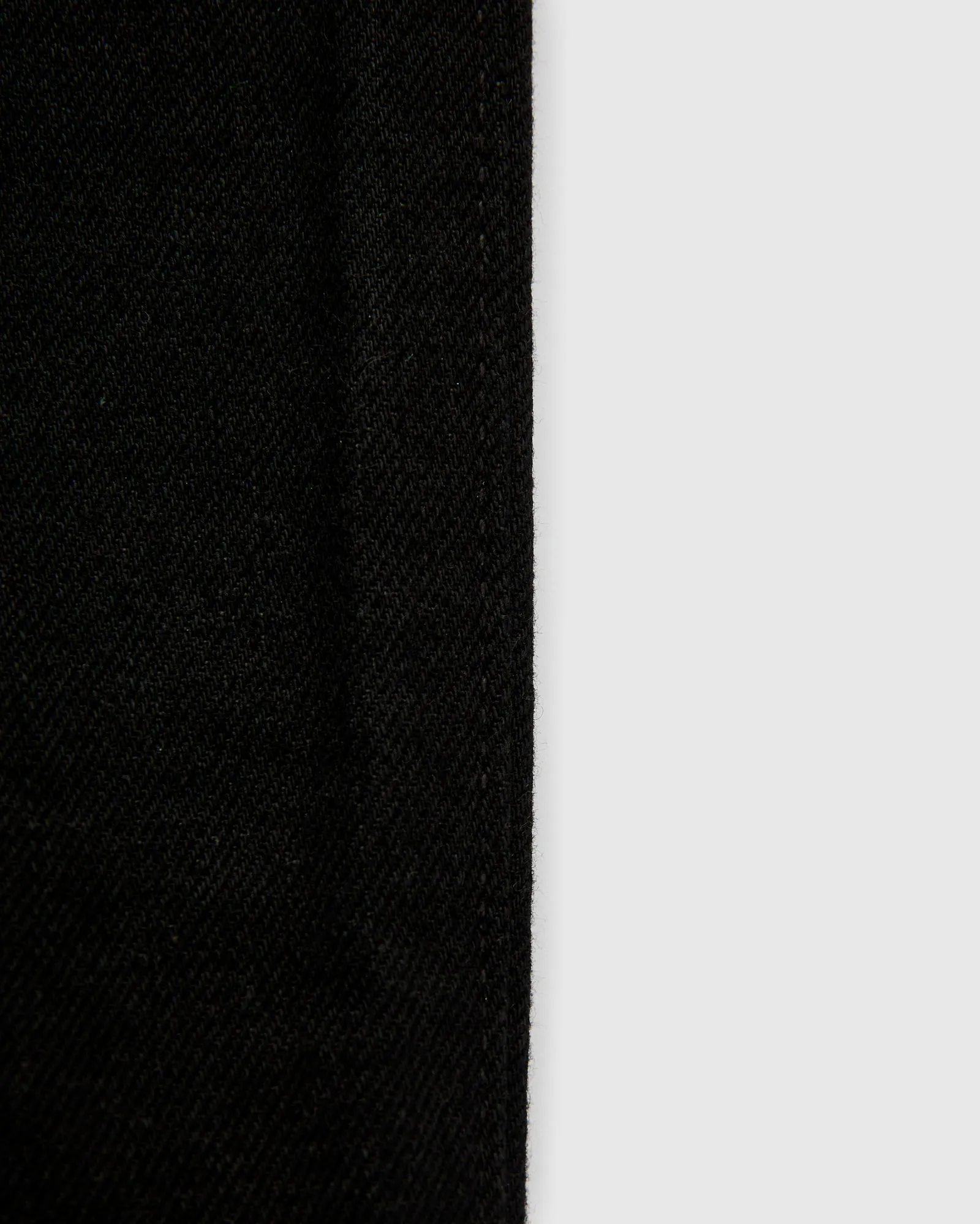15oz Rinsed Black Selvedge Denim - Full Straight Fit