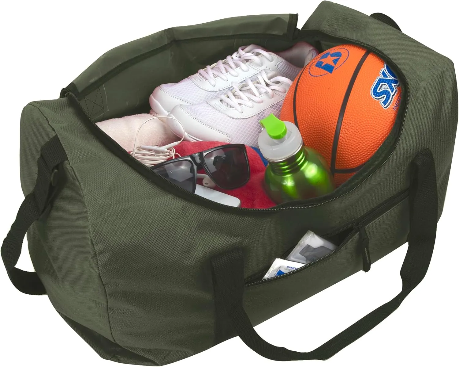 20 Inch, 40 Liter Duffel Bag for Men, Women Travel Weekender Overnight Carry-on Shoulder Duffel Tote Bag (Green)