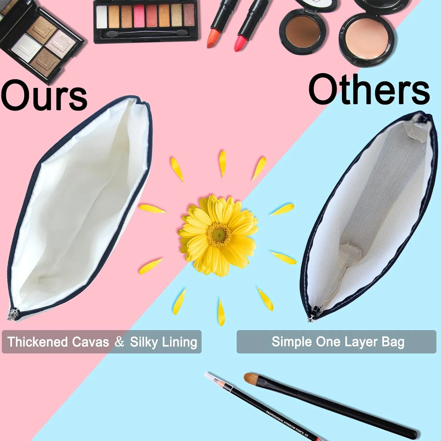 23rd Birthday Gifts for Her Makeup Bags, 2002 Happy 23rd Birthday Decorations for Women Her, 23 Year Old Birthday Gifts Ideas for Daughter, Sister, BFF, Female, Teenage Girls, Cosmetic Travel Pouch