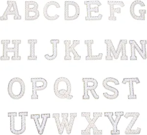 26Pcs Rhinestone Pearl Alphabet Patches for Iron Craft Decorative Letter Appliques for Clothing Bags Hats DIY Projects Fashionable Sew Patches for Creative Repair