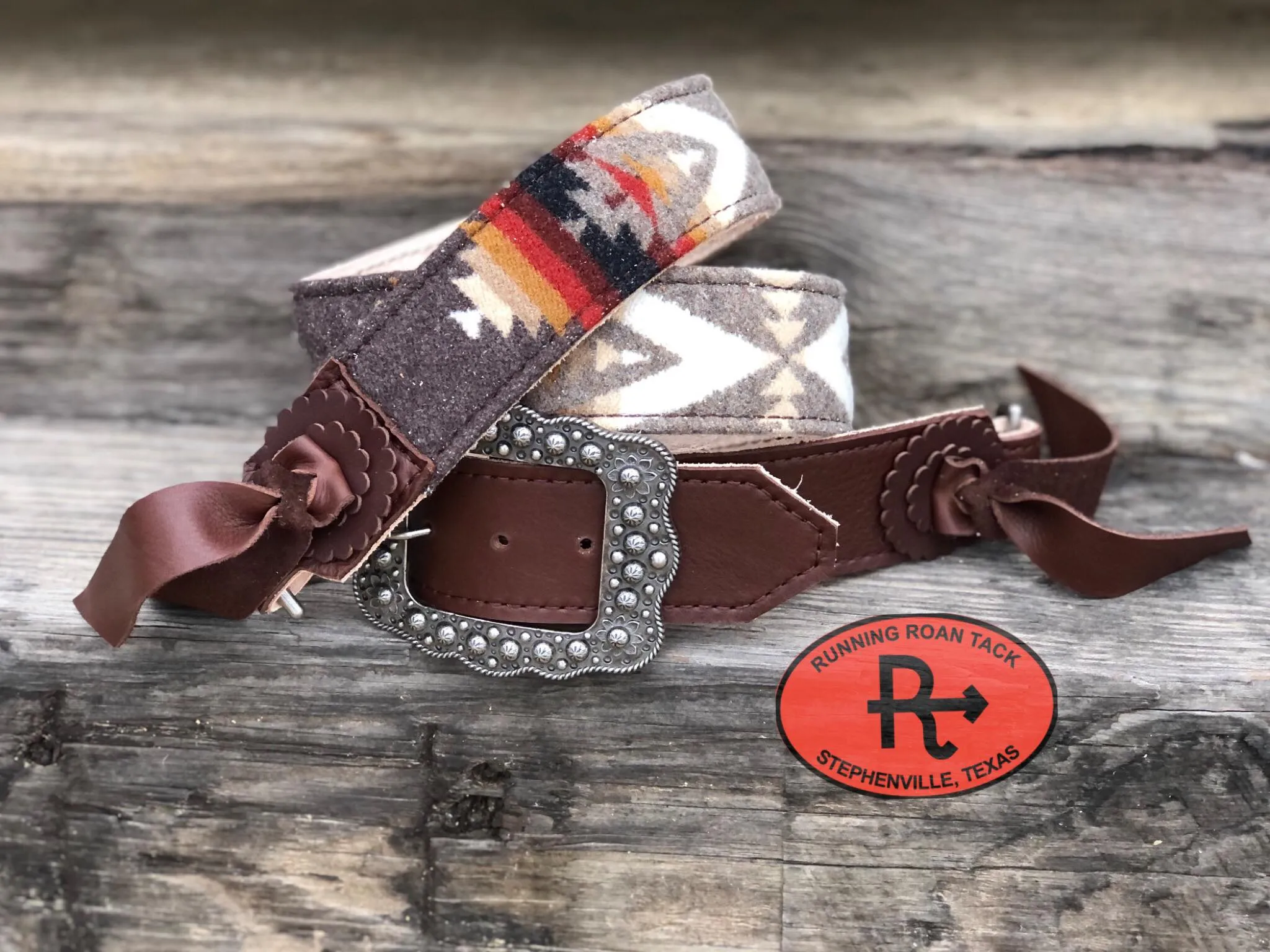 2" Wide Adjustable Chocolate Leather and Pacific Crest Wool Cross Body or Shoulder Strap for Handbag, Rope Can, Computer Bag, Camera Bag, etc
