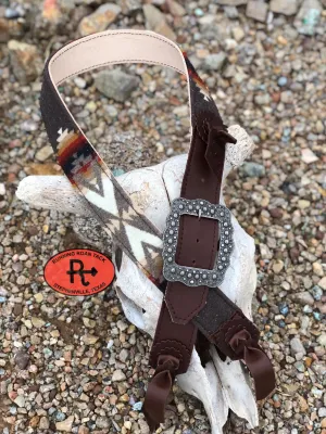 2" Wide Adjustable Chocolate Leather and Pacific Crest Wool Cross Body or Shoulder Strap for Handbag, Rope Can, Computer Bag, Camera Bag, etc