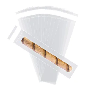2" x 10" Self Sealing Clear Cellophane Bags With Adhesive Strip / 200 Count