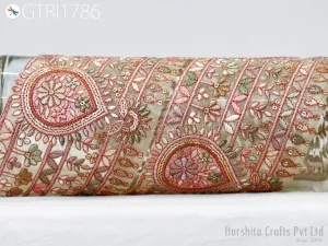 3 Yard Indian Embroidered 10 Cm Trim Embroidery Saree Ribbon Sewing Embellishment Costumes Accessories DIY Crafting Border Wedding Trimmings