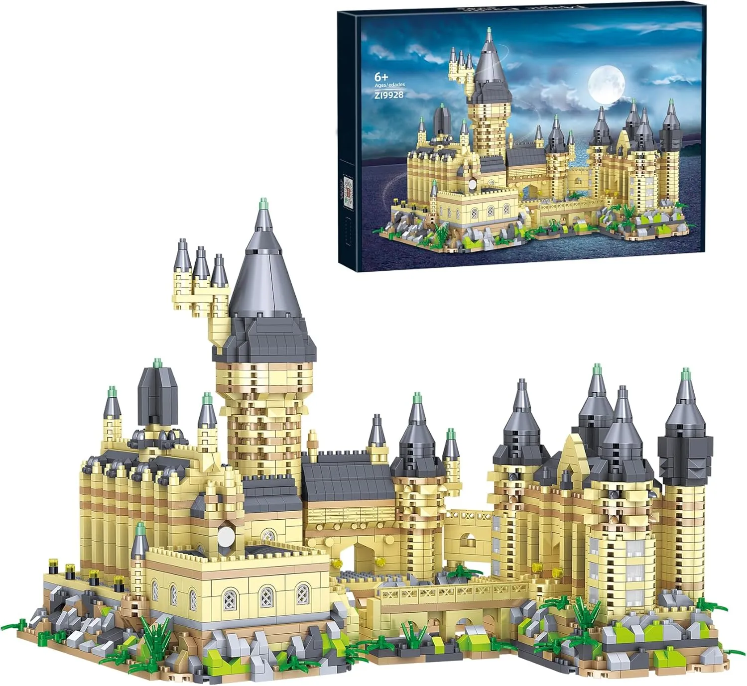 3000 PCS Micro Mini Blocks Magic Castle Building Blocks Toys,Creative Ideals Hog Tower Building Sets, Best Choice for 14  Boys, Girls or Adults