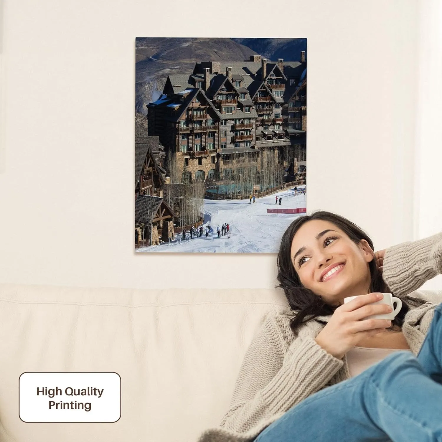 3dRose, USA, Colorado, Beaver Creek, Ritz Carlton Hotel - US06 WBI0050 - Walter Bibikow, Museum Grade Canvas Wrap 16x20