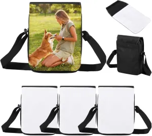 4 Pack Diy Sublimation Wallet Bags For Custom Designs, Blank Crossbody Shoulder Bags For Heat Transfer Projects