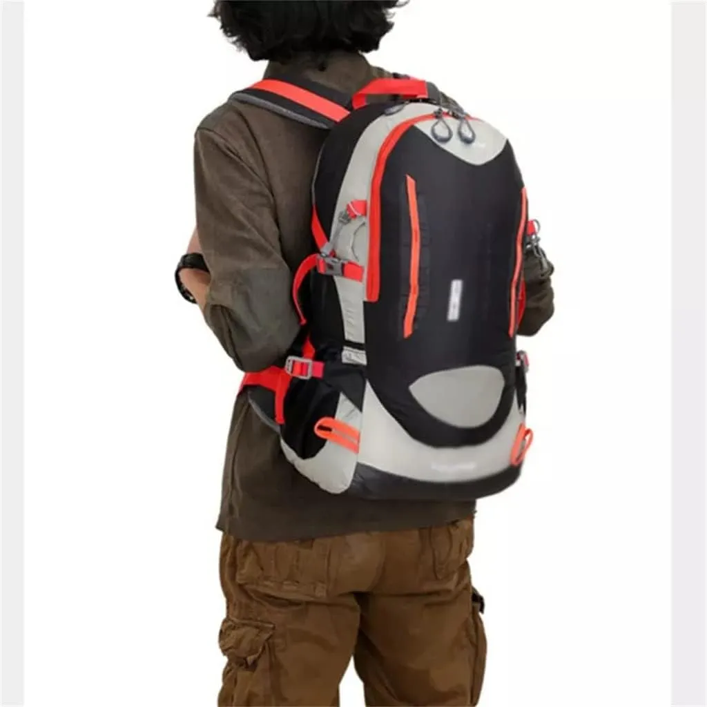 40L Camping Mountaineering Backpack Hiking Backpack Travel Bag Multifunctional Outdoor Backpack(Black)