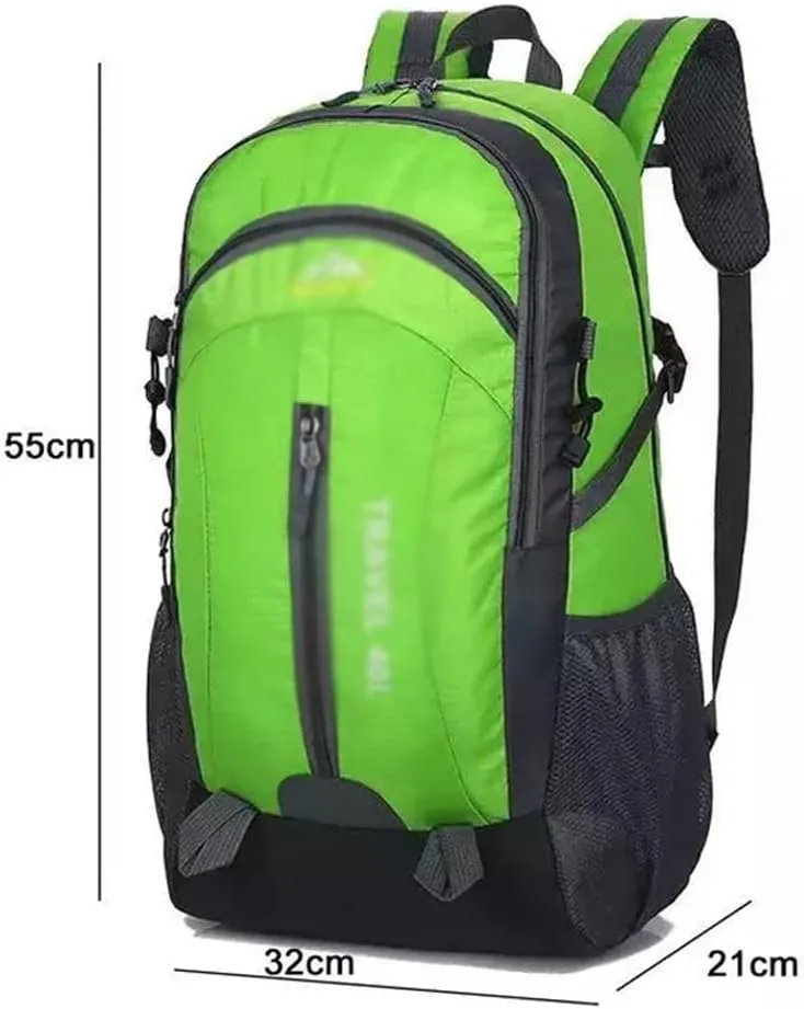 40L Mountaineering Backpack Breathable Backpack with Socket Travel Backpack Mountaineering Bag(D)