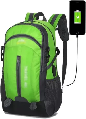 40L Mountaineering Backpack Breathable Backpack with Socket Travel Backpack Mountaineering Bag(E)
