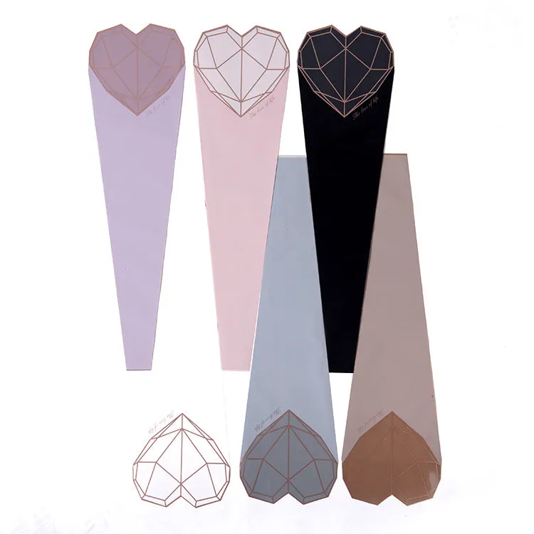 40pcs Diamond Heart Bouquet Packing Bags