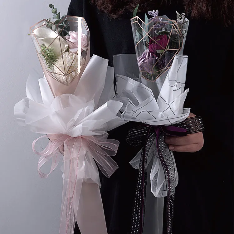 40pcs Diamond Heart Bouquet Packing Bags