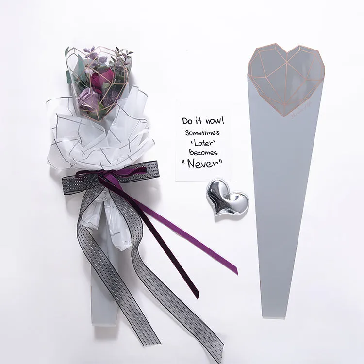 40pcs Diamond Heart Bouquet Packing Bags