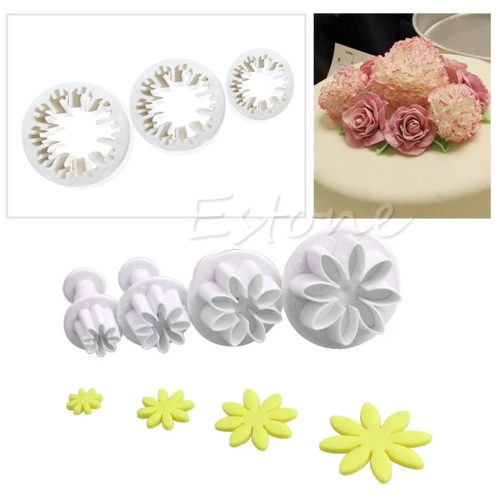 46 PC Set - Floral Plunger Cutters, Stars, Leaves, Butterflies, Rolling Pin, Modelling Tools, Cake Smoother, Hearts - Cake Decorating Kit