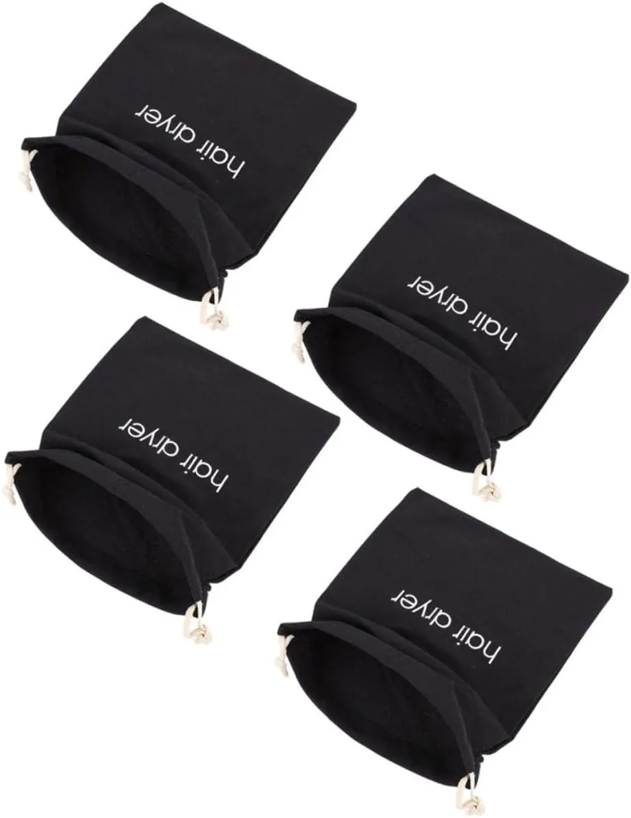 4Pcs Drawstring Storage Bags for Hair Dryer Travel Cosmetic Bags Cloth Hair Dryer Carrying Bags Multi Purpose Organizer for Outdoor Use Lightweight and