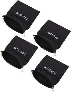 4Pcs Drawstring Storage Bags for Hair Dryer Travel Cosmetic Bags Cloth Hair Dryer Carrying Bags Multi Purpose Organizer for Outdoor Use Lightweight and