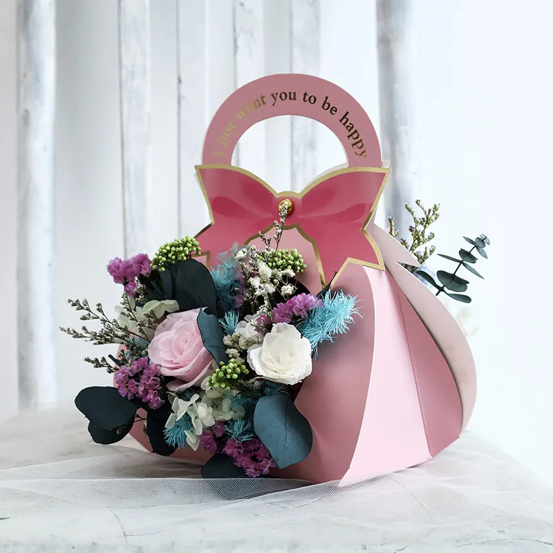 4pcs Flower Arrangement Box with Bow