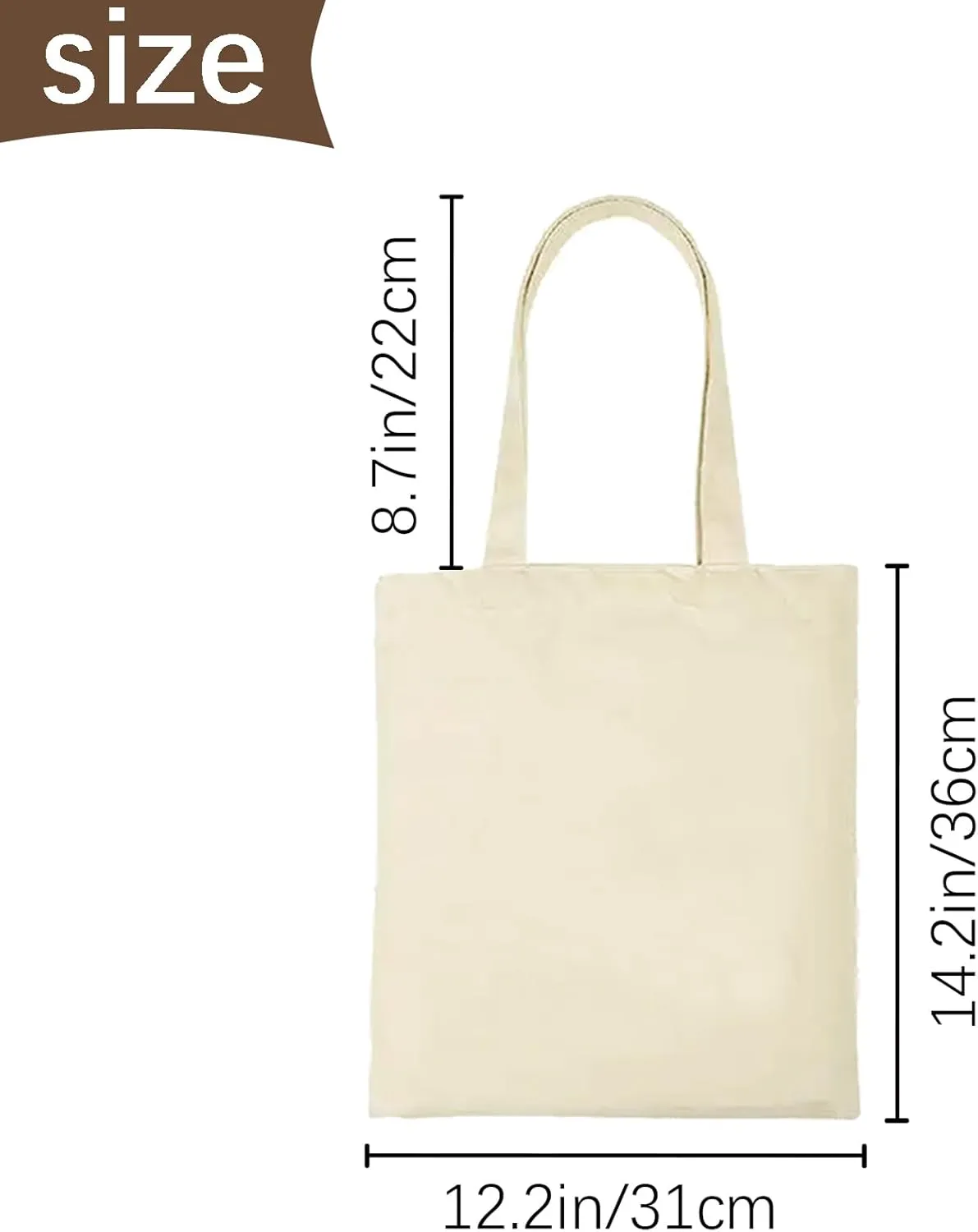 50 pcs Blank Canvas Bags bulk,Sublimation Tote Bags,polyester tote bags for sublimation 31x36cm,DIY customization crafts
