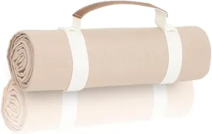 57”x 79”,Extra Large Sand Beige Picnic Blanket Water Resistant,Outdoor Blanket,Park Beach Blanket,Camping Mat Light Weight Sturdy Canvas
