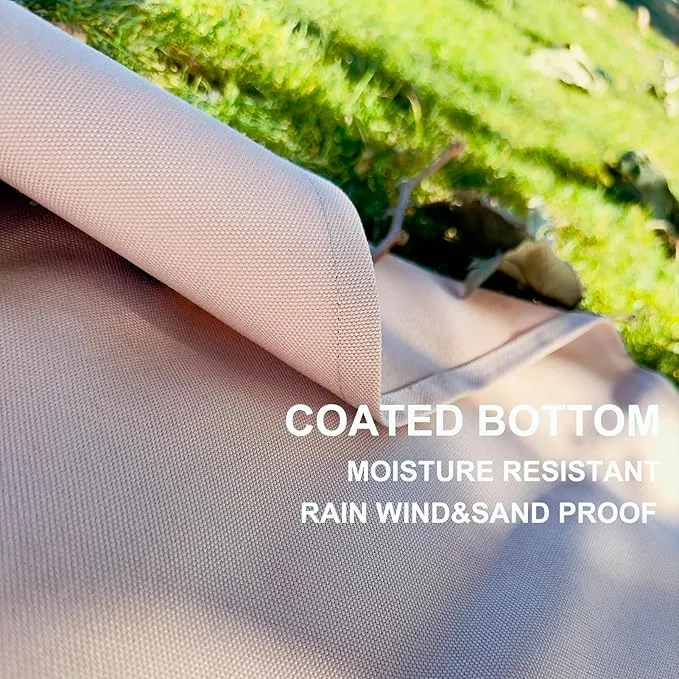 57”x 79”,Extra Large Sand Beige Picnic Blanket Water Resistant,Outdoor Blanket,Park Beach Blanket,Camping Mat Light Weight Sturdy Canvas