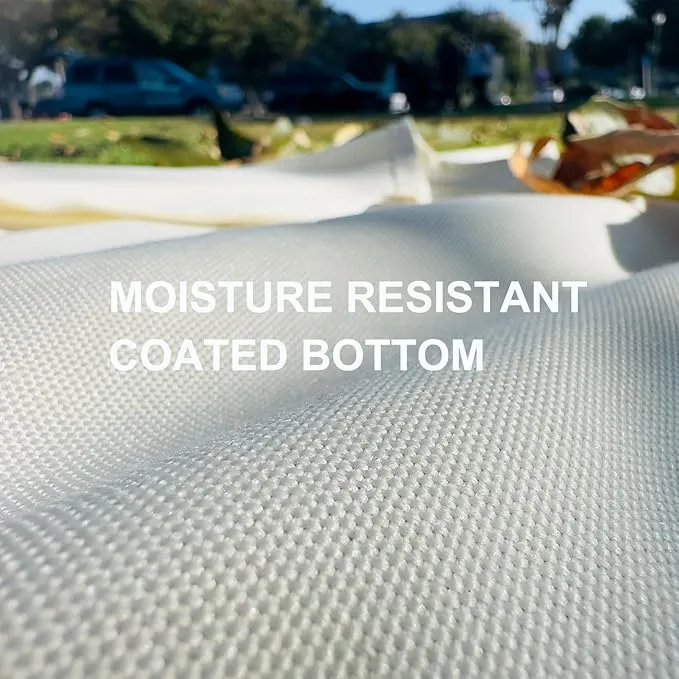 57”x 79”,Extra Large White Picnic Blanket Water Resistant,Outdoor Blanket,Park Beach Blanket,Camping Mat Light Weight Sturdy Canvas