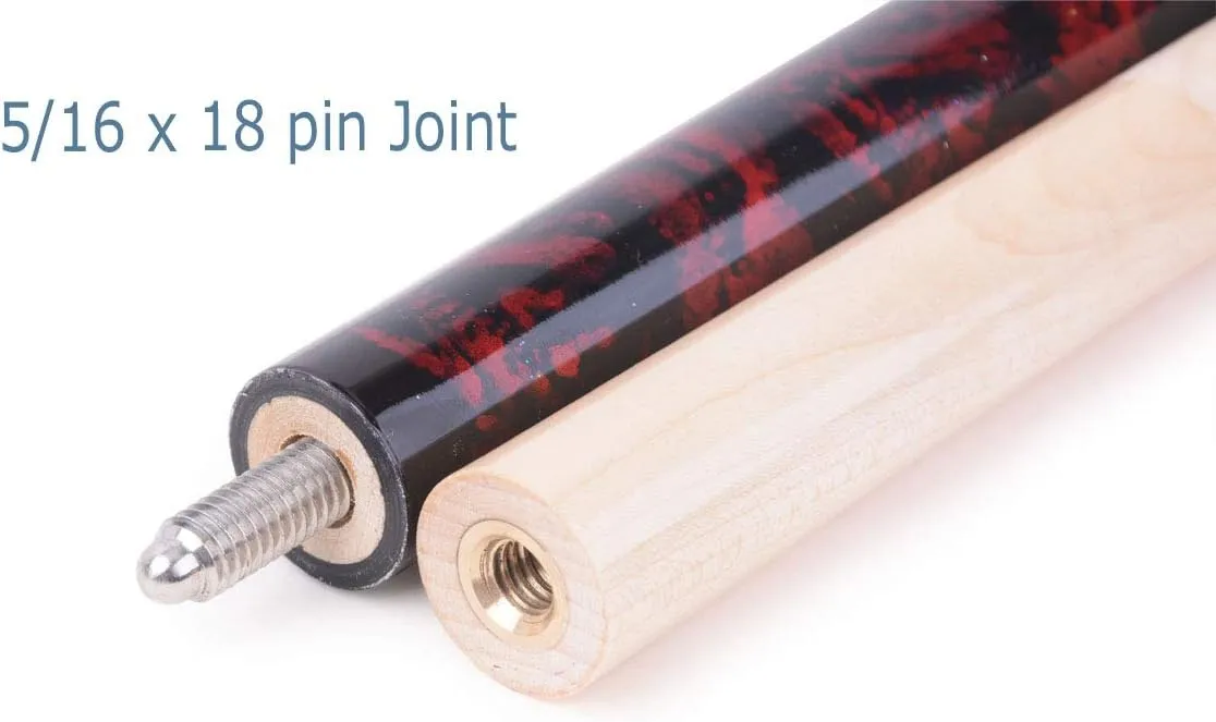 58 inch Hand-Painted Series 2-Piece Billiard Pool Cue Stick with Irish Linen Wrap