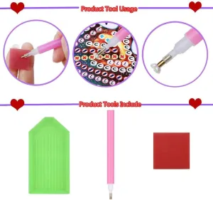 5D DIY Diamond Art Painting Cotton Letter G Canvas Tote Reusable Foldable Set Bags, Eco-Friendly Grocery Bag, Fabric Tote Bag, Merchandise Bags Daily Storage Diamond Art Handbag Set