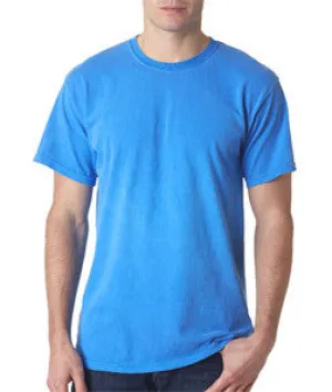 61 Gildan Tie-Dye Adult Neon Solid Pigment-Dyed Tee Neon Blue