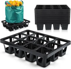 8 Pcs Pot Holder Plant Stands 30 Gallons Large Capacity Outdoor Stands for Pots and Grow Bags Polypropylene Flowerpot for Improved Drainage and Aeration