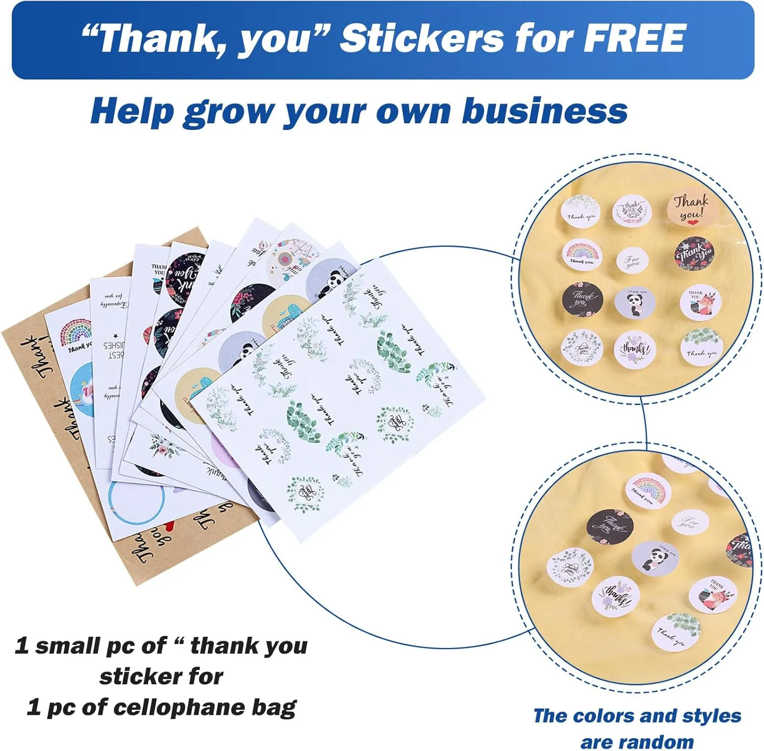 800 pcs 13" x 19" Large Clear Resealable Cellophane Bags for Packaging Products Self-sealing Plastic Gift Bag Self-adhesive for Gifts Clothes Small Business Goodie Bag,Thank you Stickers