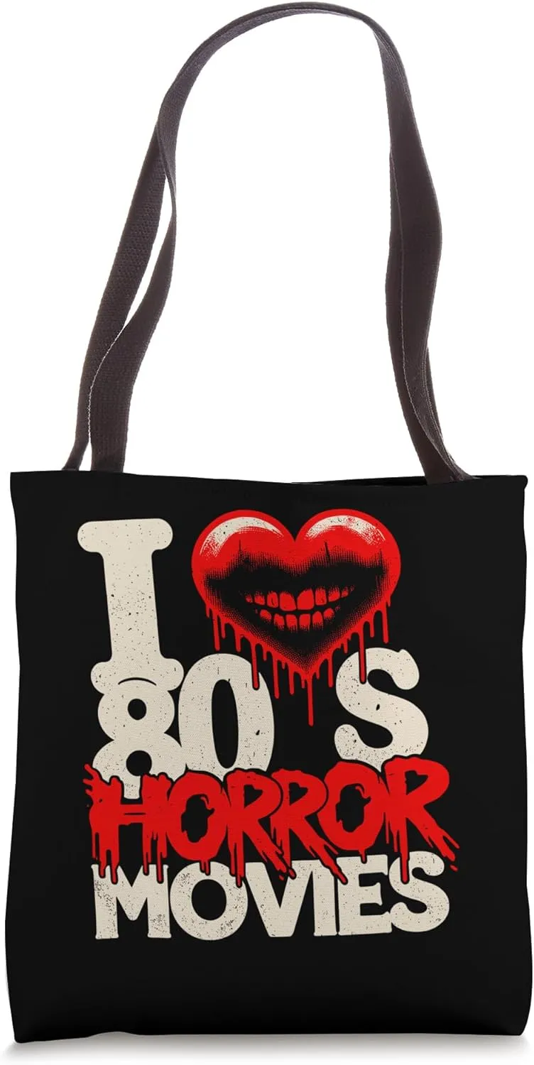 80s Horror Movie Fanatic Retro Spooky Cinema Tote Bag