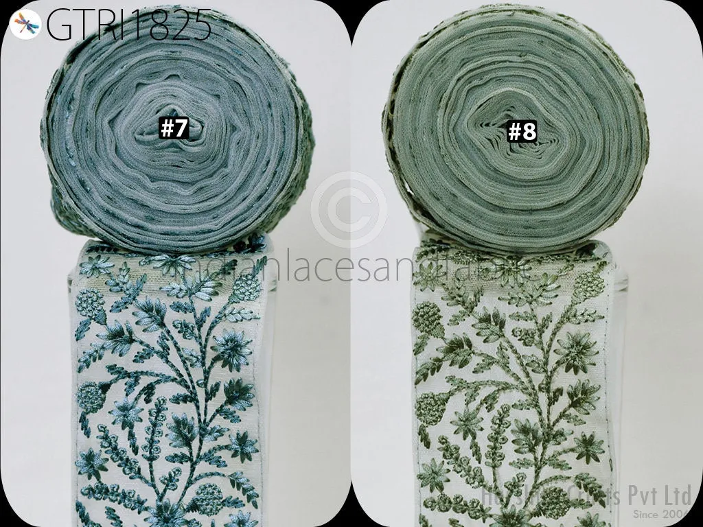 9 Yard Embroidered 10CM Trim Indian Lehenga Sari Border DIY Crafting Fabric Saree Sewing Decorative Beach Bags Trimmings Ribbons Home Decor