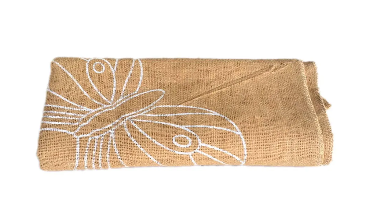 AAYU Burlap Square Tablecloth 45 x 45 Inch No Fray Butterfly Printed Table Topper for Dining Table Rustic Party and Wedding Decorations Arts and Crafts