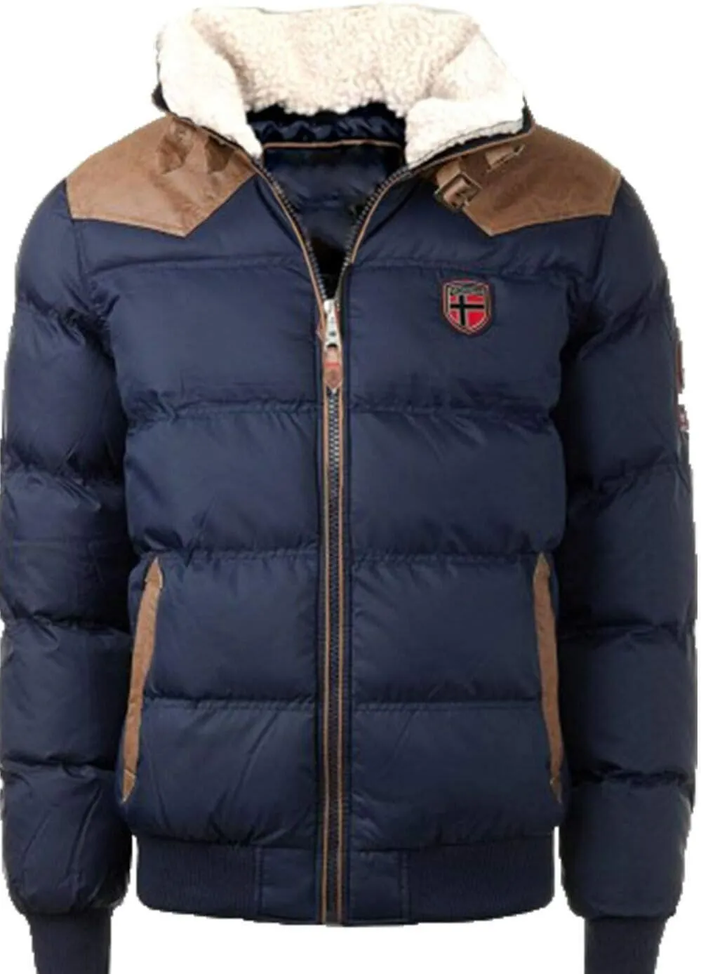 Abraham Men's Winter Jacket Quilted Jacket Quilted Size S-XXL - Navy, XL