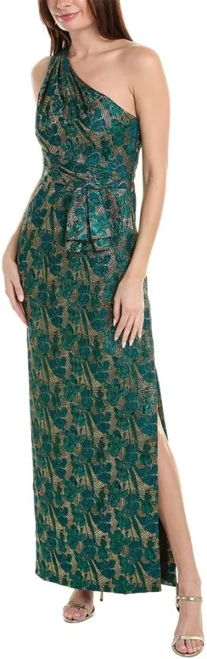 Aidan Mattox Brocade Maxi Dress