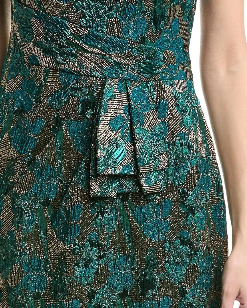 Aidan Mattox Brocade Maxi Dress