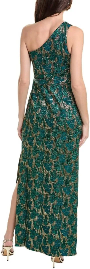 Aidan Mattox Brocade Maxi Dress