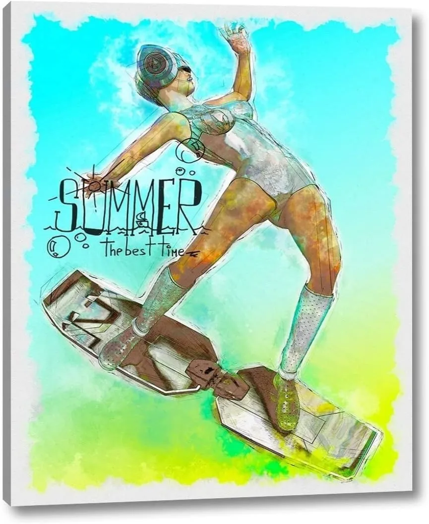 Airboard by Ronald Bolokofsky - 13" x 16" Canvas Art Print Gallery Wrapped - Ready to Hang
