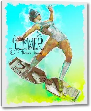 Airboard by Ronald Bolokofsky - 13" x 16" Canvas Art Print Gallery Wrapped - Ready to Hang