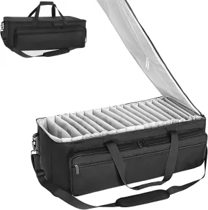 AKOZLIN Extra Large Travel Gig Band Cable File Bag With Separate Bags,DJ Cord Organizer Case for Laptop,DJ Gear,Sound Instrument and Musician Accessories 30"x11"x14.5"