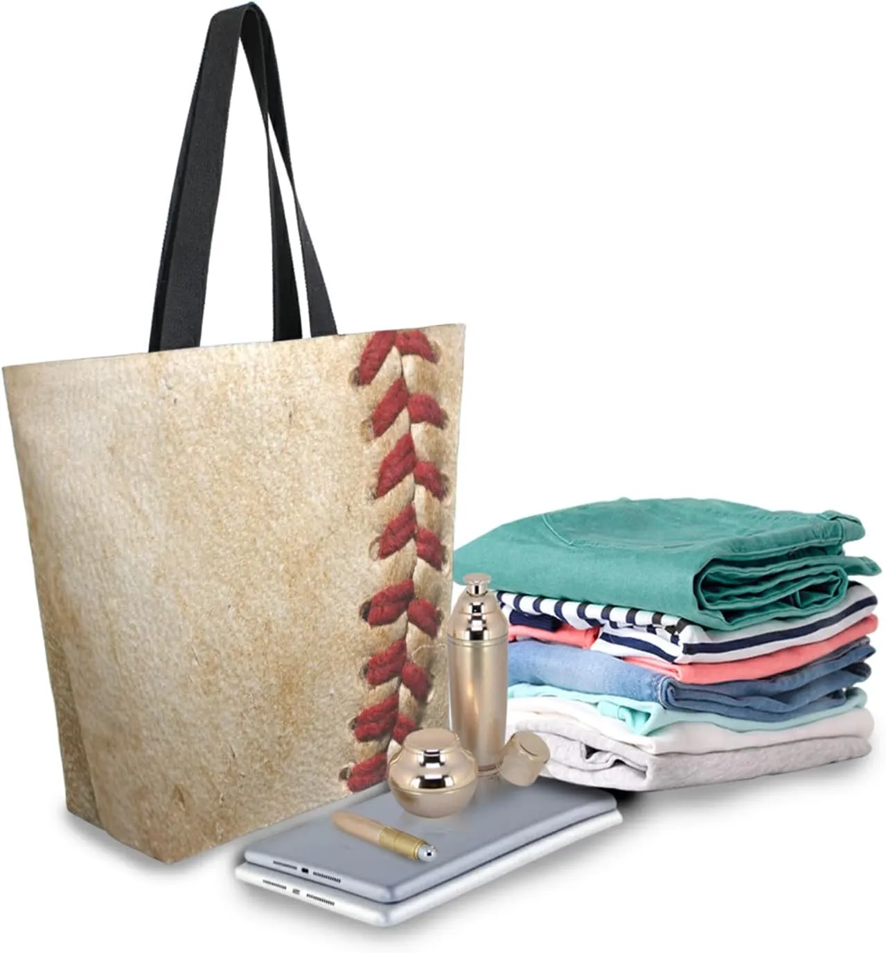 ALAZA Canvas Tote Bag Large Women Casual Shoulder Bag Handbag For Outdoors Holiday Weekender Travel