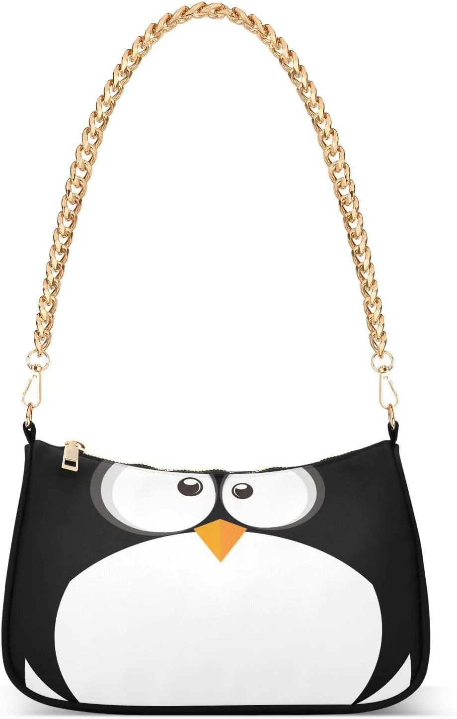 ALAZA Shoulder Handbags for Women Travel Hobo Tote Handbag Women Gold Chain Shoulder Bags Purse with Zipper Closure