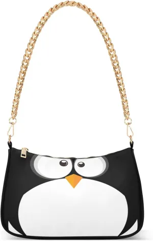 ALAZA Shoulder Handbags for Women Travel Hobo Tote Handbag Women Gold Chain Shoulder Bags Purse with Zipper Closure