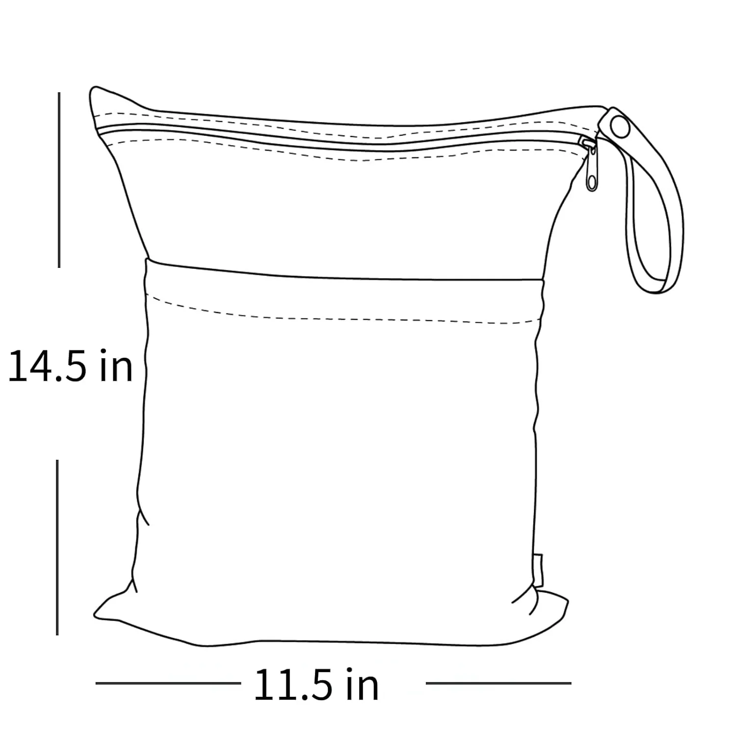 ALVABABY 3pcs Cloth Diaper Wet Dry Bags Waterproof Reusable with Two Zippered Pockets Travel Beach Pool Daycare Soiled Baby Items Yoga Gym Bag for Swimsuits or Wet Clothes 3L-ZM13