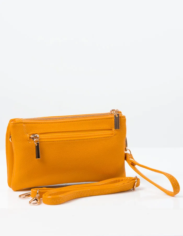 Amber Yellow Clutch Bag | Toni