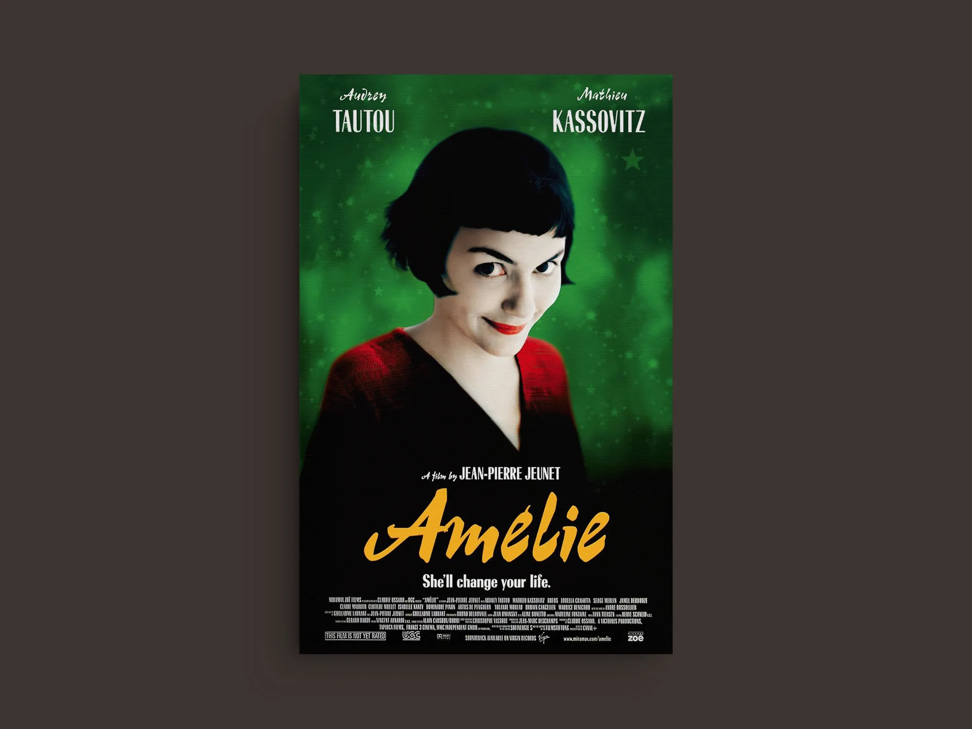 Amelie Canvas Print featuring Audrey Tautou | Unique Film Art | French Cinema Decor