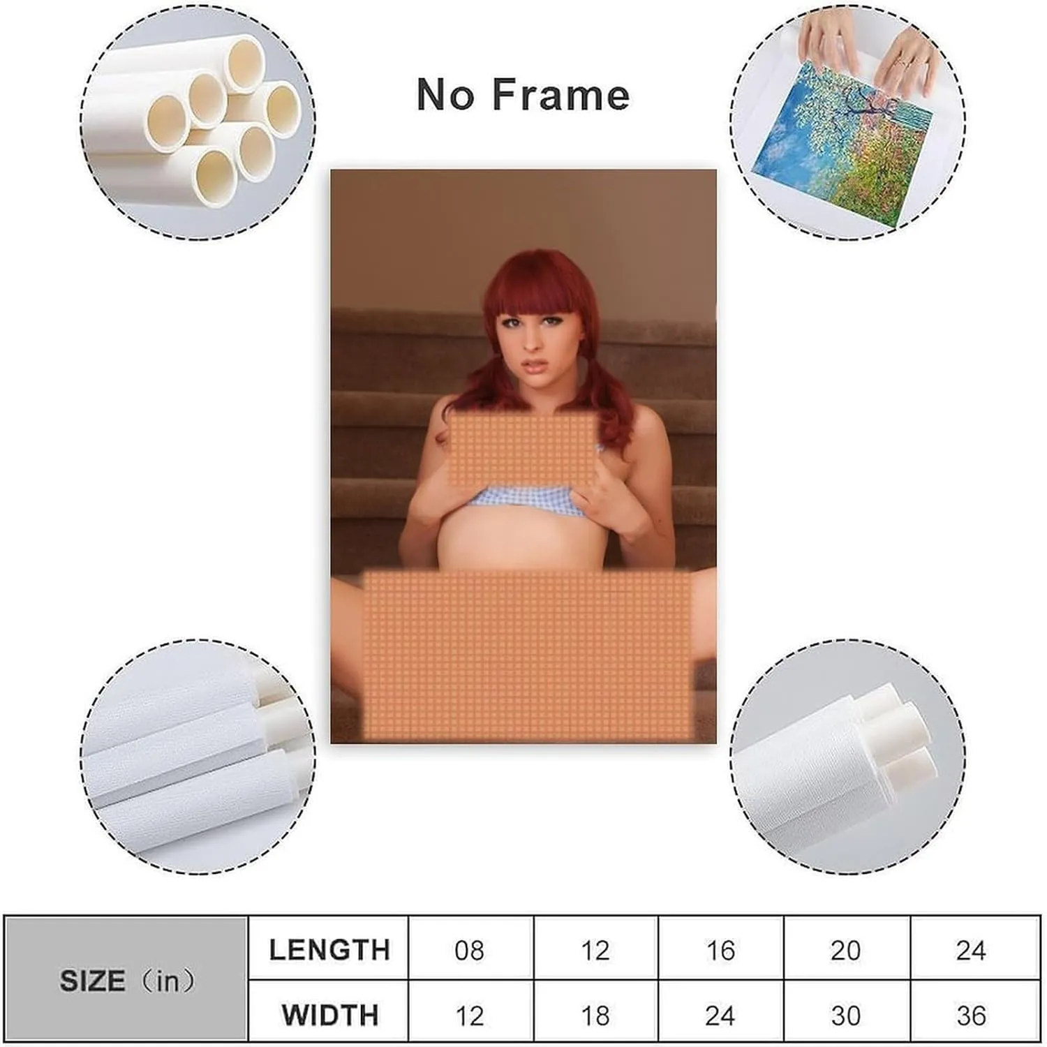 American Actor Bailey Jay Most Shemale Sexy Poster 5 Canvas Print Wall Art Decoration Living Room Office Bedroom Aesthetic 20x30inch(50x75cm) Unframe-style